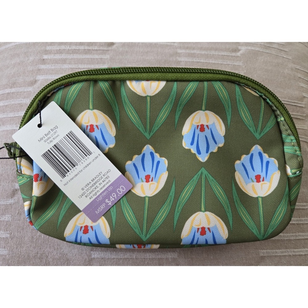 VERA BRADLEY Mini Belt Bag Tulip Rows NWT‎